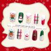 Uñas Portátiles Estilo Dinastía Tang, Piezas de Uñas Pre-Hechas, Uñas Semi-Terminadas Ultra-Delgadas, No Requieren Limado, Edición Navideña, 40 Piezas, Edición Limitada Navideña