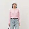 Nuevo Cardigan de Lana Fina para Mujer Estilo Invierno con Borde Enrollado, Cuello Redondo y Botones, Suéter de Punto Ajustado, Abrigo Adelgazante y Cómodo