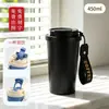 Taza de café de acero inoxidable 316 con lirios del valle, taza portátil para exteriores con asa, taza para beber de doble uso, taza térmica al por mayor