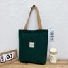 Bolsa de Lona con Etiqueta Tejida de Oso al por Mayor Bolsa Tote para Salir de Compras Bolsa para el Viaje Diario Bolsa para el Almuerzo Bolsa para el Almuerzo Resistente al Desgaste