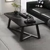 Mesa de centro para sala de estar para uso doméstico, elegante mesa de centro retangular de pedra para sofá de escritório, multifuncional de tamanho pequeno
