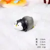 Muñeca Familia de Pingüinos Lindos de Playa de Verano Adornos de Resina de Moda Decoración de Escritorio de Coche DIY Accesorios de Gashapon