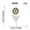 Patch de Bordado Floral Vazado Solúvel em Água Cor de Café Vintage, Patch de Flor de Renda de Lã Estilo Floresta para Decoração de Suéter e Saia