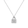 Estilo Igual que Douyin Estilo Ins Bolso con Letra H Collar para Mujer Lujo Accesible Moda Calidad Seiko Cadena para Clavícula con Diamantes Completos Venta al por Mayor