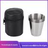 Suprimento de fábrica 70 ml copo de metal para licor aço inoxidável pequeno copo de vinho 4 Copos mais conjunto de copos conjunto de copos para bebidas de camping