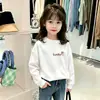 Nueva Camiseta de Algodón Puro con Cuello Redondo para Niñas 2026, Camiseta de Manga Larga de Dibujos Animados a la Moda para Primavera y Otoño