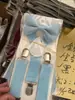 Correa monocolor para niños, tres clips, correa de 2.5, clip de pajarita, traje, correa elástica de alta calidad, venta al por mayor