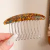 Peine Pinza para el Cabello con Moño Estampado de Leopardo, Peine de Alta Gama Exquisito, Accesorio de Pasador para Flequillo Lateral de Corona Alta