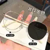 Gafas planas fotocromáticas anti luz azul sin receta para mujer, gafas protectoras artísticas para estudiantes con patillas de acetato, gafas planas versátiles