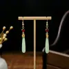 Novos Brincos de Estilo Chinês Antigo para Coleção Feminina, Acessórios para Hanfu, Cheongsam, Saia Mamian, Brincos Longos com Franjas, Atacado
