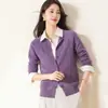 Cárdigan de cuello redondo y manga larga, cárdigan de punto trenzado para mujer, estilo invernal nuevo de alta gama, abrigo suéter de lana suave en capas