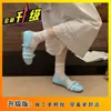 Sapatos Mary Jane Prata Estilo Francês para Mulheres, Novo Modelo Primavera 2026, Boca Rasa, Tira Única, Bico Redondo Fofo, Sapatos Baixos Delicados