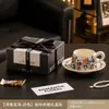 Juego de Regalo Práctico de Cerámica para Taza de Café y Platillo, Taza Personalizada para el Té de la Tarde, Sensación de Lujo Ligero y Gama Alta, Regalo Festivo