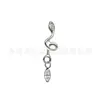 Jiangtai F136 Clavo de Hueso de Oreja de Titanio Colgante con Forma de Serpiente Incrustado con Circonita Aleación de Titanio G23 Transfronteriza Joyería de Piercing para el Cuerpo Clavo de Oreja