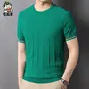 Camiseta de manga corta de seda de hielo para hombre, verano, fina, hueca, transpirable, top de media manga, holgada, de malla, secado rápido, camiseta deportiva