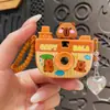 Chaveiro de Câmera Tipo Barco Capivara Desenho Animado Fofo Brinquedo de Projeção Luminosa Pingente de Mochila de Estudante Pequeno Presente