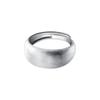 Eloch S925 Sterling Silver Wide Face Scrub Ring Hong Kong Style High Feeling Temperament Wire-drawing Push-pull Ring R00701