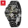 Marca Oli Olevs Comercio Exterior Transfronterizo Reloj Mecánico Automático Multifuncional Reloj para Hombre Calendario Perpetuo Reloj Impermeable