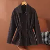Gabardina Cruzada de Doble Botón Estilo Británico Otoño 2026 para Mujer, Corte Holgado, Elegante, Cuello Solapa, Abrigo Corto, Tallas Grandes