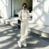 Conjunto Deportivo de Alta Gama Estilo Coreano para Mujer 2024 Nuevo Moda Otoño/Invierno Sudadera Reductora de Edad Conjunto Casual Elegante de Dos Piezas