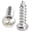 Tornillos Autorroscantes de Hierro Niquelado con Cabeza Redonda y Ranura Triangular, Tornillos Antirrobo M2.3M2.6M3M3.5M4