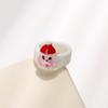 Varios Estilos de Anillos de Resina de Dibujos Animados para Mujer con Diseños Únicos de Papá Noel, Árbol de Navidad y Renos, con Brillantes Pedrería para Decoración