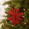 Nuevos adornos de copo de nieve navideño 3D transfronterizos, decoraciones para ventanas navideñas y árboles de centros comerciales, adornos colgantes de copo de nieve