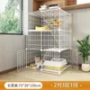 Jaula para Gatos Doméstica Interior Móvil Nido para Gatos Superior e Inferior Apartamento Pequeño Gabinete para Gatos Casa para Gatos Casa para Gatos Jaula para Gatos