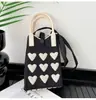 Bolsa de Celular para Armazenamento, Bolsa Transversal para Mulheres, Bolsa de Mão Doce Tricotada, Bolsa de Tricô, Bolsa de Presente, Bolsa de Mão Doce Estilo Coreano
