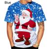 Camiseta de manga corta con estampado 3D de Papá Noel para hombre, nueva, transfronteriza, de estación independiente europea y americana