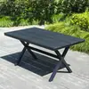 Mesa y Sillas de Madera y Plástico para Patio Exterior Combinación de Mesa y Sillas para Cafetería de Ocio Mesa y Sillas de Comedor de Ocio para Balcón al Aire Libre Jardín