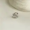 Moda, simples, único, versátil, ear cuffs de zircônia com estrela brilhante de camada dupla, luxo leve, elegante, acessórios de ouvido femininos de alta qualidade