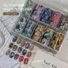 Arte de uñas floral vintage estilo pintura al óleo papel de transferencia pegatinas decoración de uñas nuevas herramientas de uñas portátiles flor de rosa amarilla