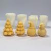 Navidad Muñeco de Nieve Árbol de Navidad Vela Aromática Pegamento Adorno de Yeso Molde de Silicona DIY Molde de Vela de Navidad
