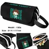 Voleibol Junior Portátil Impermeable Lona Gran Capacidad Doble Capa Estuche para Lápices Estuche de Papelería Papelería para Estudiantes Bolsa para Lápices Cartera