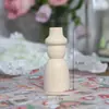 Aoki Fã Cor de Madeira Natural Esculpido à Mão em Madeira Ornamentos Infantis DIY para Colorir e Pintar