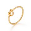 Anillo de acero inoxidable con nudo hueco y línea de nudo simple estilo Ins, anillo de moda para viajeros, joyería
