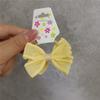 Primavera e Verão Nova Cabeça De Bebê Menina Corda Doce Bonito Amarelo Brilhante Mini Fio De Seda Arco De Couro Banda Corda De Cabelo