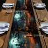 Camino de Mesa Transfronterizo Nuevo Halloween Navidad Estampado Mantel Gama Alta Amazon Sala de Estar Mesa de Comedor Decoración Personalización