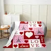 Manta del Día de San Valentín Manta de Franela Amor Decoración del Hogar Amor Romántico Adecuada para Pareja Árbol de Amor Cálido Manta de Cama