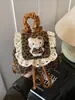 Bolsa de Viagem Renda Retrô Mochila Feminina Casual Versátil Tendência Outono/Inverno 2025 Nova Mochila Estilo Coreano