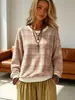 Sudadera con capucha redonda de estilo europeo y americano, nueva, para mujer, de Amazon AliExpress, estilo largo, holgada y casual, a rayas y cuadros