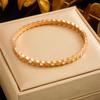 Pulsera de acero de titanio transfronterizo europeo y americano brillante con forma de panal de diamantes, pulsera con hebilla que no se decolora, joyería para novatos con estrella egipcia dorada
