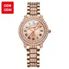 Fabricante de Relógios Olevs Relógio de Quartzo Personalizado OEM Relógio Feminino Cravejado com Diamantes Romanos Relógio de Casal 520 Relógio Feminino