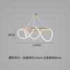 Luminária Minimalista para Sala de Jantar Luz de Luxo Arte Nota Lustre Designer Criativo Luminária de Tira Lâmpada de Linha para Mesa de Jantar Bar