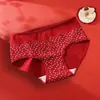 Calzones de Algodón Rojos Antibacterianos para Mujer de su Año Zodiacal, 2025 Año del Dragón, Braguitas Triángulo de Cintura Media con Refuerzo de Algodón Puro