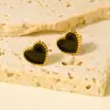 Pendientes de Corazón Dulces de Moda Diseño de Nicho Pendientes de Gota de Aceite con Forma de Corazón Pendientes Pequeños de Temperamento Femenino En Stock