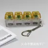 Várias Cores, Sem Luzes, Teclado Quatro-em-Um Chaveiro Aliviador de Estresse, Pingente de Mochila, Brinquedo Aliviador de Estresse