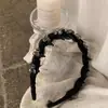 Diadema de Malla con Perlas de Cristal Ondulada Estilo Princesa de París para Mujer, Pinza para el Cabello Facial de Dientes Suaves Antideslizante, Accesorio para el Cabello de Alta Gama