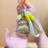 Llavero de Bolsita de la Suerte de Oro Puro 999 Estilo Dibujos Animados para Mujeres, Cadena para Teléfono Móvil, Colgante para Bolsos, Decoración de Coche